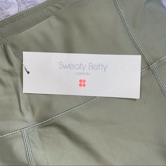 NEW Sweaty Betty London High Shine Sculpt 7/8 Moss Green Leggings Size XL NWT - Picture 7 of 9